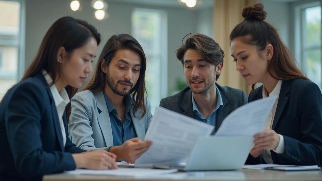 Команда аналитиков обсуждает результаты анализа данных за рабочим столом